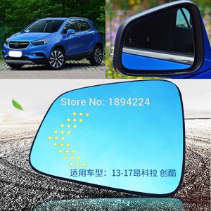 For Buick Encore 2017-2017 Car Rearview Mirror Wide Angle Blue Mirror Arrow LED Turning Signal Lights