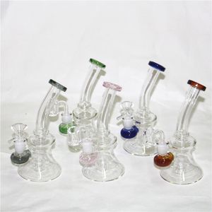 Hookahs Mini Bong Glass Bong 7,4 polegadas Tubos de água Durável Multi cores de silicone Tubos de mão