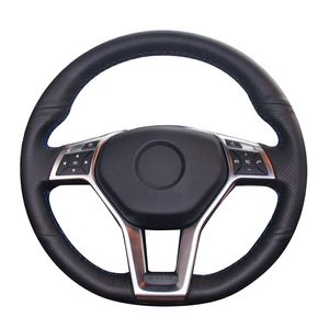 Hand-stitched PU Artificial Leather Steering Wheel Cover for Mercedes Benz A-Class 2013-2015 CLA-Class 2013 C-Class Accessories