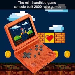 V90 IPS Retro Games 3.0 Inches Flip Handheld Consoles Dual Open System Game Console 16 Simulators PS1 Kids Gift