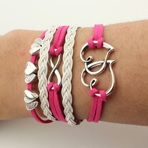 Pulseira multicamada pulseira inspirada bracelet árvore da vida amor coração acreditar em pulseiras infinitas para mulheres garoto de jóias de jóias