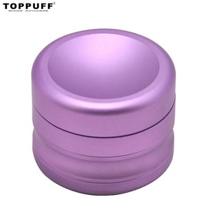 TOPPUFF Smerigliatrice in alluminio aeronautico per fumo a forma di scanalatura con ampio spazio 63MM 4 pezzi Frantoio per spezie in metallo con denti CNC