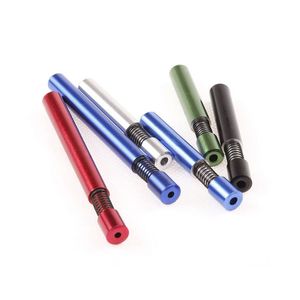 Hot Portable Flexible Metal Spring Smoking Pipe muelle metal smoking pipe cigarette tobacco pipe