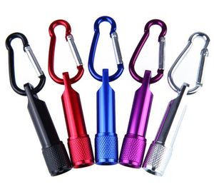 Carabiner Ringキーリングのキーホルダーの懐中電灯のLEDミニ懐中電灯アルミ合金のトーチ