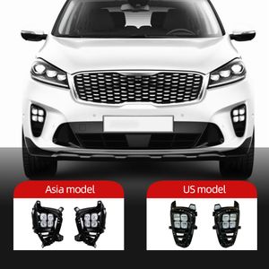 Kia Sorento için 2pcs 2018 2019 2020 Araba Drl Gündüz Işık LED gün ışığı su geçirmez 12v sis lamba araba stil ışıkları