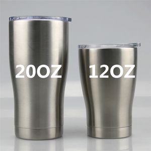 20oz Curvo Tumbler Curvando aço inoxidável do curso Caneca parede dupla vácuo faísca Holographic Tumblers com v04 tampa de prova