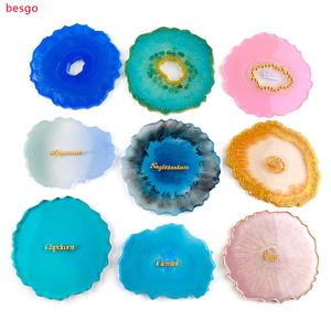 Agate Silicone Mold Epoxy Resin Mold Big Irregular Cup Tray Wave Shaped Coaster Jewelry Making Craft Food Grade DIY Moulds DBC BH3881