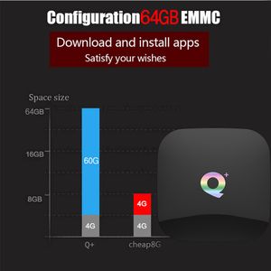 Qプラスアンドロイド9.0テレビボックスAllwinner H6 Quad Core 2.4G WiFiセットトップボックス2GB 16GB