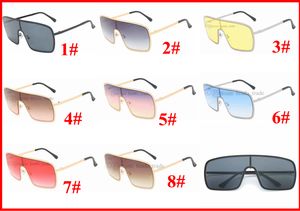 Stora ram män solglasögon designer svart lins kvinnor solglasögon för män överdimensionerade solglasögon torg strand sommar eyewear 8 färger 5pcs