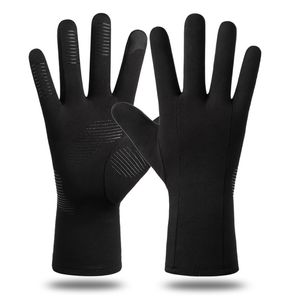 Black Outdoor Sports Warm Gloves Winter Men Women Riding Skiing Thermal Gloves Plus Velvet Windproof Non-slip Touch Screen Gloves VT1702