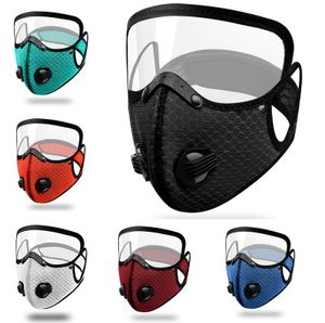 Cycling Mask Breathing Valve Masks Filter Activated Carbon Filter Bicycle Dust Mask With Protective Lens Reusable Face Masks EEA1914-6