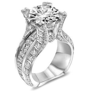 Ветер роскошные леди медь обручальное кольцо платины набор циркон имитация ювелирных изделий с бриллиантами оптом S18101607