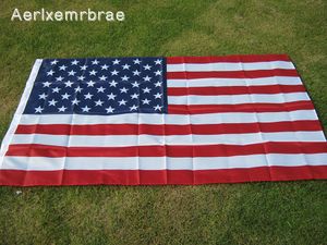 free shipping aerxemrbrae flag150x90cm us flag High Quality Double Sided Printed Polyester American Flag Grommets USA Flag