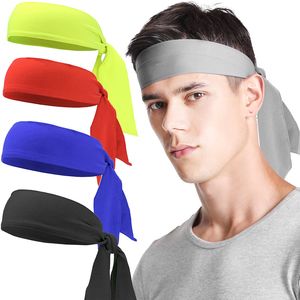 Solid Color Sport Yoga Bandeira da cabe￧a da cabe￧a Capuz da faixa de cabelo Trabalhe o ciclismo de fitness Running Tennis Head Bands For Mull Men Will and Sandy