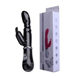 Vibratori del coniglio massaggiatore della bacchetta Giocattolo del sesso impermeabile Doppia asta Masturbazione Vibratore del coniglio Utensili Prodotto del sesso per adulti Vibratore per le donne