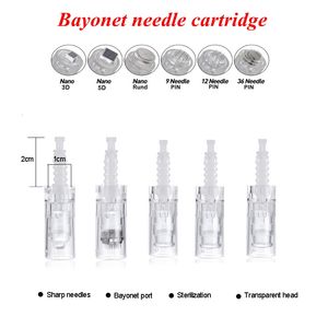 1/3/5/7/9/16 / 36/42 / nano Pins Bayonet Micro Needle Patron för Derma Pen N2 M5 M7 Hud MTS