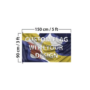 Bandiera con stampa di paesi 3x5 150x90 cm, tessuto in poliestere con stampa nazionale sospesa
