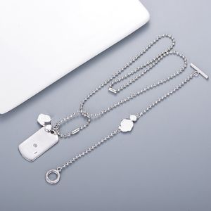 Sier-plated New Product Necklace Classic Rectangular Chain Jewelry Supply Wholesale