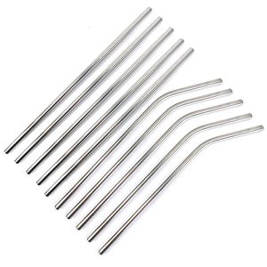 2020 6mm Wide Straw Reusable Metal Straw Set Bubble Tea Straws 304 Stainless Steel Straws free shipping