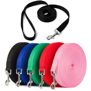 Pet Dog Leash Nylon trela para cães 1.8m 3m 4m 4m 4m 9m Treinamento de caminhada gatos cães cinza cinta de colar