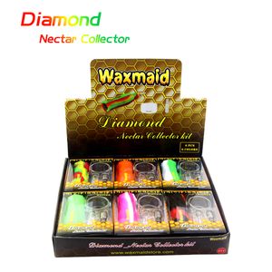 Cajas De Regalo De Diamante al por mayor-Accesorios para fumar en forma de diamante de Waxmaid Kit de colección de néctar Mini plataformas petroleras con un paquete de caja de regalo nave de CA Warehouse