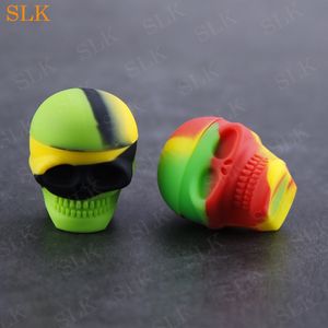 3ML Skull contenitori disegno silicone vasi vaso silicone antiaderenti tocchi scatole silicone della FDA per gli accessori fumatori contenitore di cera