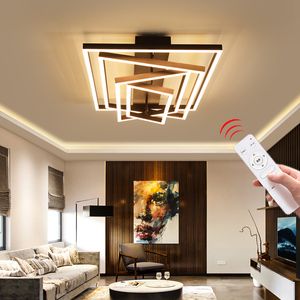 Hot Sell Modern LED Ceiling Lights For Living Room Dining Room LED Techo Black Gold Remote Control Ceiling Lamp Lustre Fixtues
