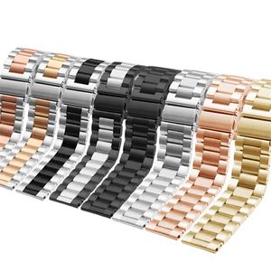 Stainless Steel Watch Band Strap Folding Clasp With Quick Release Pins for Samsung Galaxy Gear Sport S2 S3 Frontier Classic 20mm 22mm Huawei