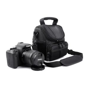 Canon Nikon SLR DSLR 1000D 1100D 1200Dのためのショルダーストラップの防水デジタルカメラ収納袋を持つ柔らかいキャリングケースバッグ