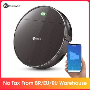 NEATSVOR V392 Brown Robot Vacuum Cleaner Sweep & Wet Mop For Floor APP Control Map navigation Planned Auto Charge Robot 1800PA