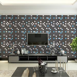 Mosaico Premium auto adesivo papel de parede adesivo PVC 2D à prova d 'água à prova de Óleo à prova de estar adesivos para casa decoração cozinha casa banheiro papel v6