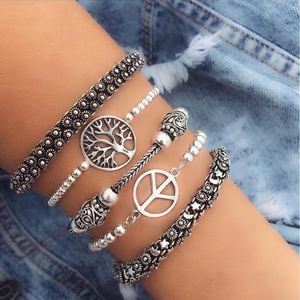 Fashion Antique 925 Silver Bangle Open Cuff Women Bracelets Cute Moon and Star Daisy Bangles for DIY Jewelry Wholesale