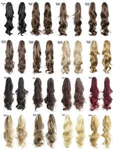 55cm Long Claw per i capelli Ponytail Straight Simulation Human Hair Exentions ponytails Bundles Kig CP333