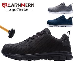 LARNMERN 2020 Novità Scarpe antinfortunistiche S3 SRC Protezione professionale Scarpe da lavoro anti-unghia con punta in acciaio leggere e traspiranti comode 200916