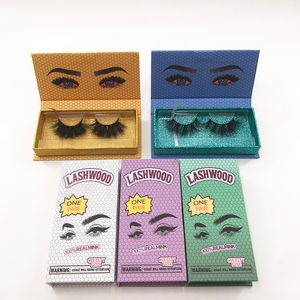 New Design Lashwood Custom Mink Lash Packaging 25mm Fluffy Mink Eyelashes 100% Handmade Soft Mink Lash