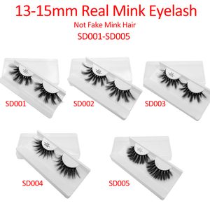 SD001 3D Real Mink rzęsy ręcznie Makeup Naturalne Długie Fałszywe Rzęsy 1 Para 25mm Fałszywe rzęsy