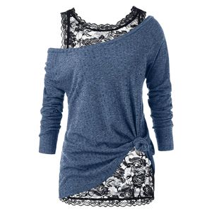 Damen-Pullover in Übergröße, lässig, zweiteilige Sets, Damen-Tanktop + Pullover, modischer Spitzenstil, Damen-Oversize-Pullover, Herbst, Frühling, Größe XL-5XL