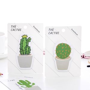 Cute Cactus Memo Pad Sticky Note Sticker Memo Book Note Paper N Adesivi Cancelleria Accessori per ufficio Scuola