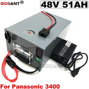 48V 50AH Elektrofahrrad Li-Ionen-Akku 2000W 3000W 13S 48V E-Bike Lithium-Ionen für Panasonic NCR18650B + eine Metallbox