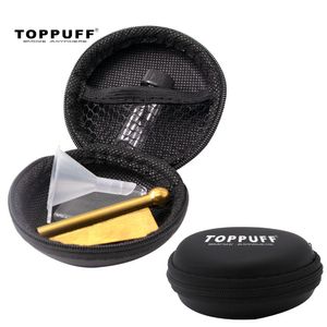 Das TOPPUFF-Schnupftabak-Set enthält einen Metall-Nasen-Schnupftabak-Schnüffel-Strohhalm mit Klingenkante, eine Glas-Pillenflasche und einen Kunststoff-Trichter