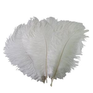 DLM2 Nuovi pennacchi di piume di struzzo bianche da 18-20 pollici (45-50 cm) per centrotavola di nozze Decorazione di eventi per feste di nozze Decorazione festiva