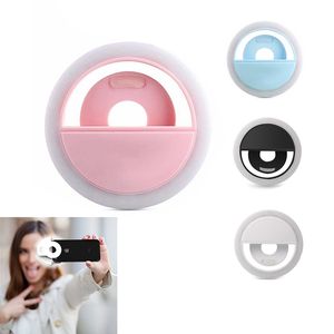 Selfie Ring Light LED Mini Flash Fill Light Jasny LED Kamera Telefon Photo Photo Ring Light Dla Smart Phone Photography Camera Video