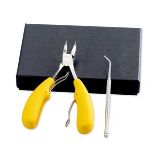 Stal nierdzewna Clipper Cutter Cutter Toe Finger Cuticle Plier Manicure Zestaw narzędzi z pudełkiem do gęstych paznokci paznokci 12 sztuk DHL