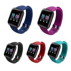 D13 116 Plus Smart Band Wristband Sport Fitness Tracker Armband Hjärtfrekvens Övervakning Blodtryck Mätning Smartband Watch PK ID115 Plus