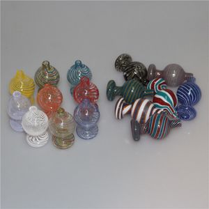 Smoking Flat top Glass bubble Carb Cap fit for 20mm 25mm quartz banger nail X XL bangers silicone Water Pipe dab rig