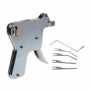 Unlock Gun Key Repair Tool Lock Practical Locksmith Supplies Powerful Padlock 6 Piece Set Repair Lock Small White Gun Tool Wholesale-