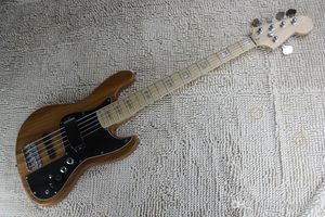 2022 Najwyższej jakości Jazz Bass 5 String Natural Color Active Pickups Battery Elektryczne Gitara Basowa W magazynie