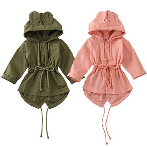 Bebek Giyim Yürüyor Çocuk Bebek Kız 3D Kulak Hoodie Coat Kapşonlu Ceket Dış Giyim Tops Kapüşonlu Giysi