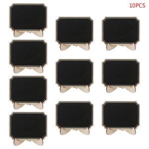 10pcs lot Wooden Mini Blackboard Table Restaurant Sign Memo Message Stand Chalk Board Wedding Party Decoration Supplies