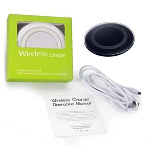 Für iPhone X Qi Wireless Charger Pad Wireless Ladekabel für Samsung Note 8 Galaxy S6 mit USB-Kabel mit Einzelhandelsverpackung